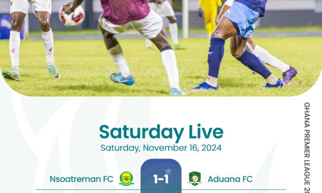 Premier League: Nsoatreman FC held at home by Aduana FC in derby; Accra Lions drop points at home