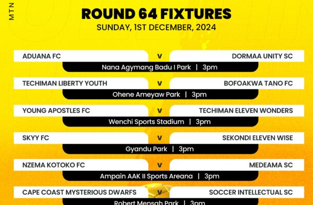 MTN Round of 64 matches takes  centre stage this weekend