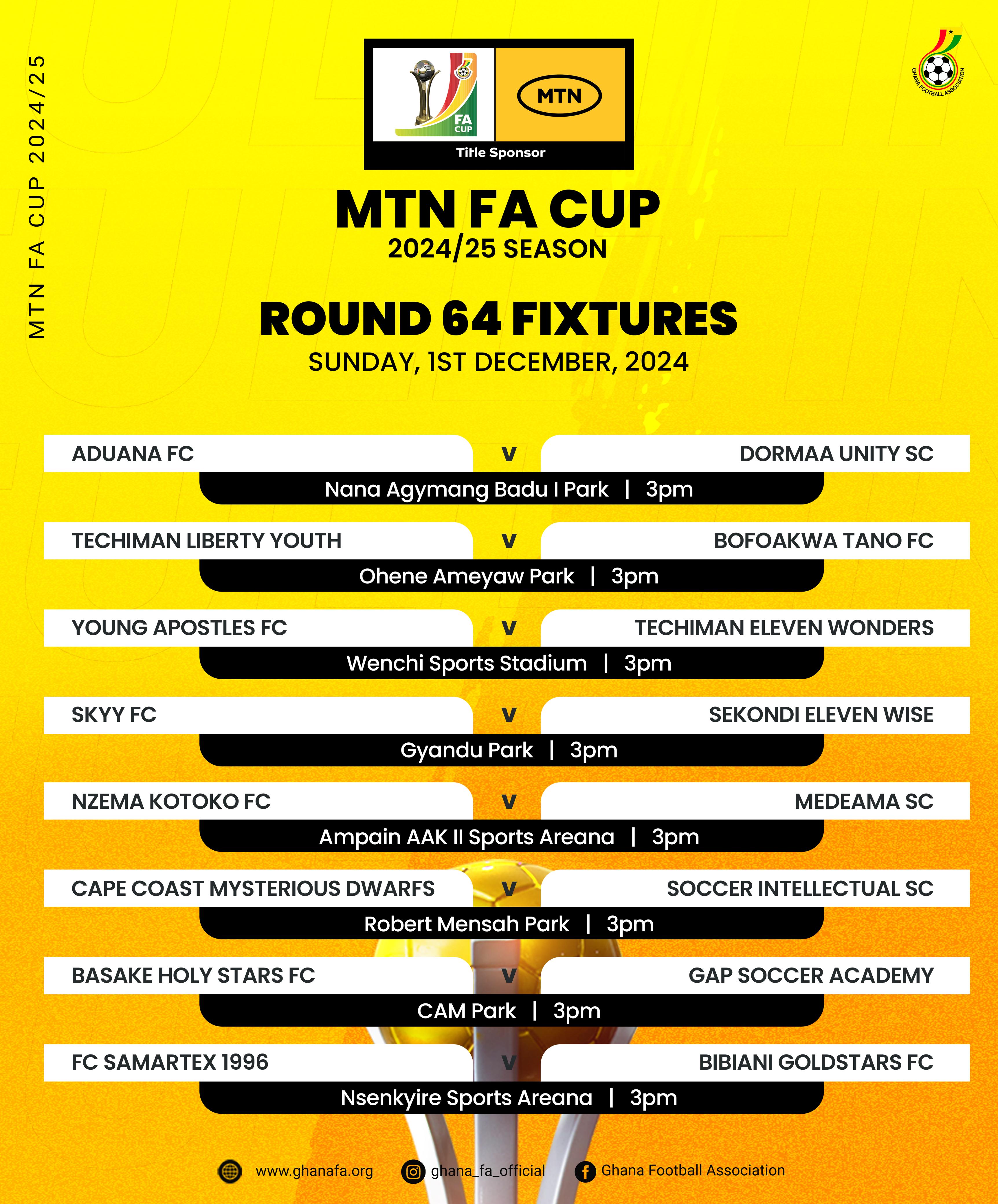 MTN Round of 64 matches takes  centre stage this weekend