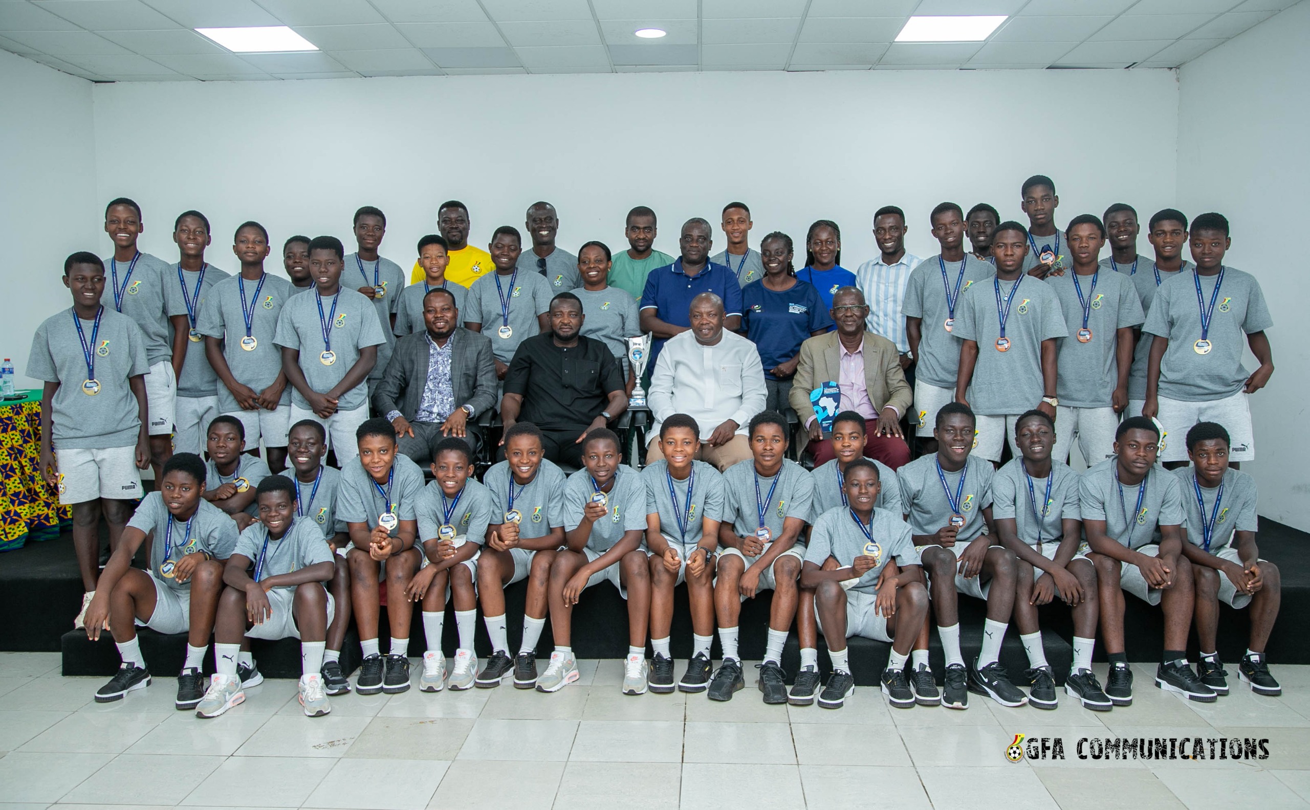 Ghana Schools U15 Teams Receive Heroic Welcome After WAFU B Success