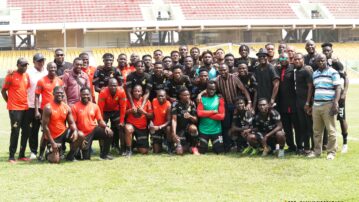 CHAN Qualifier: PFAG, Ex-players visit Black Galaxies ahead of Nigeria clash