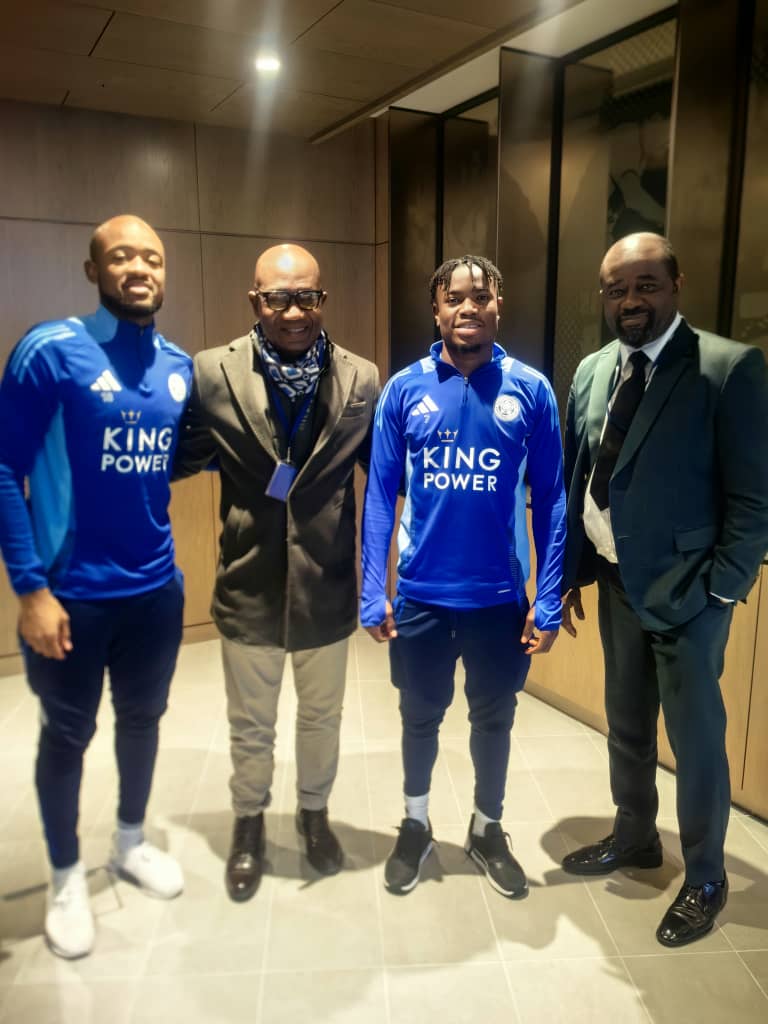 President Kurt E.S Okraku, VP Mark Addo visit Black Stars duo Abdul Fatawu Issahaku and Jordan Ayew