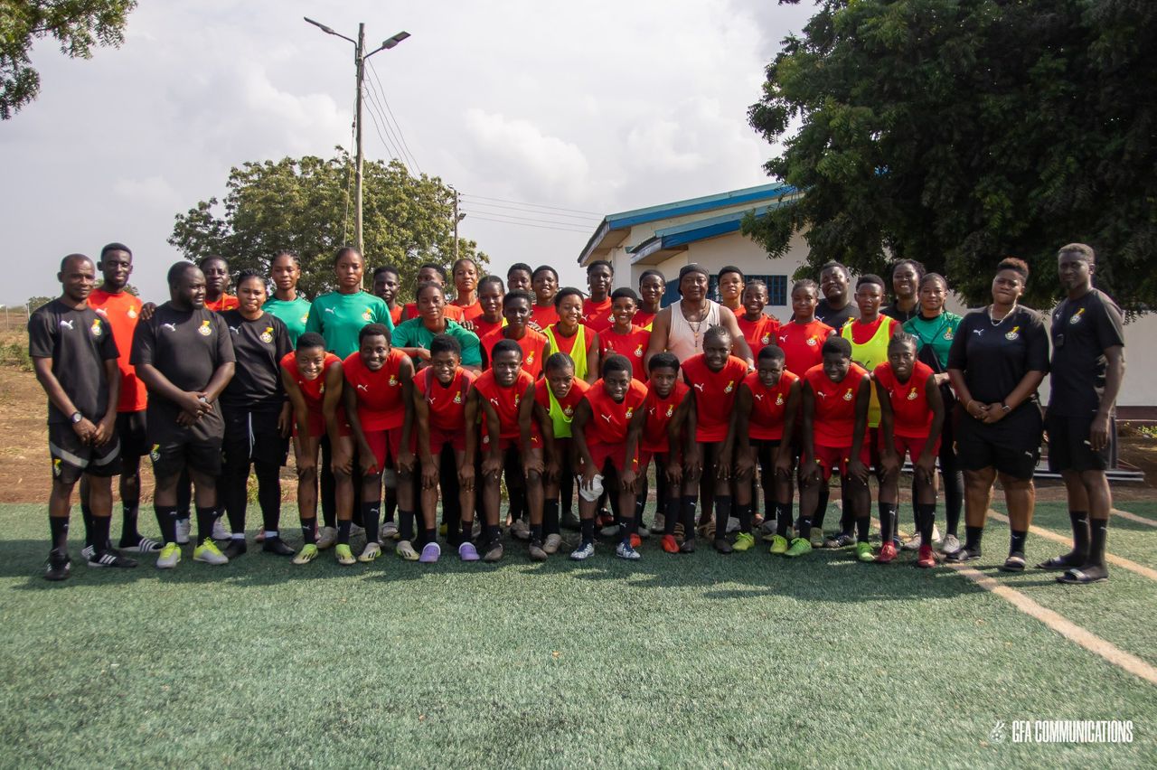 Abedi Pele visits Black Maidens, charges them to stay focused ahead of WAFU Girls Cup