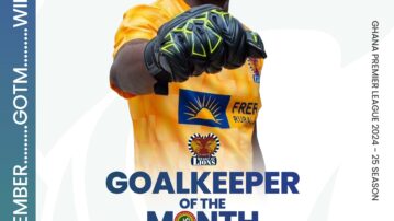 Lawrence Osei named November goalkeeper of the month