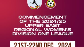 Upper East Regional Women’s Division One League Set to Kick Off on December 21