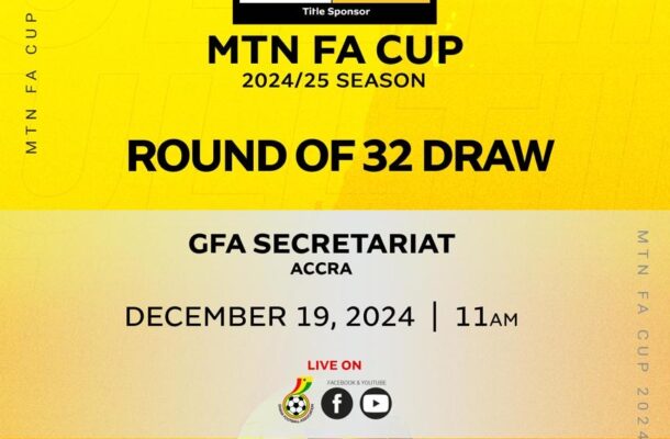 2024/2025 MTN FA Cup Round of 32 Draw to be held on December 19