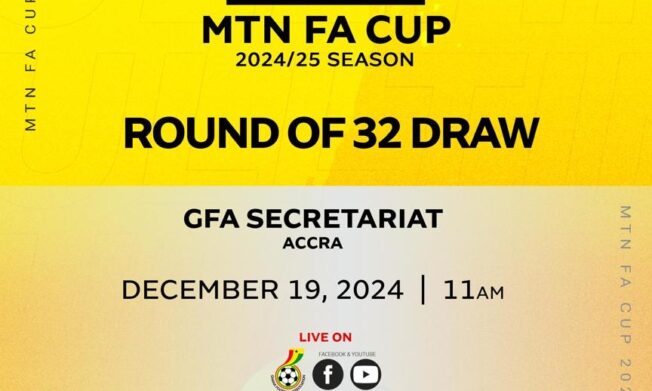 2024/2025 MTN FA Cup Round of 32 Draw to be held on December 19