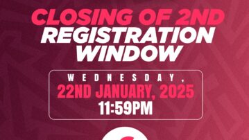 2nd Registration window closes in 6 days