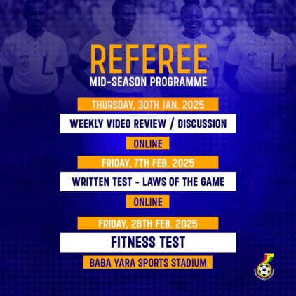 https://www.ghanafa.org/dates-and-events-for-referees-mid-season-programme-announced