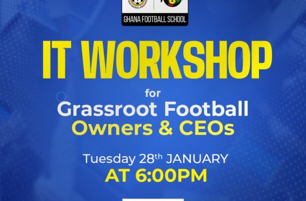 Ghana Football School Hosts IT Workshop for Grassroots Football Owners and CEOs