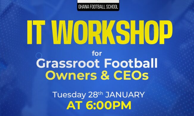 Ghana Football School Hosts IT Workshop for Grassroots Football Owners and CEOs