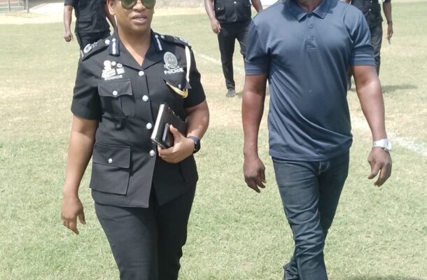 Security Committee Chairperson DCOP Lydia Donkor visits Nsoatre violence scene