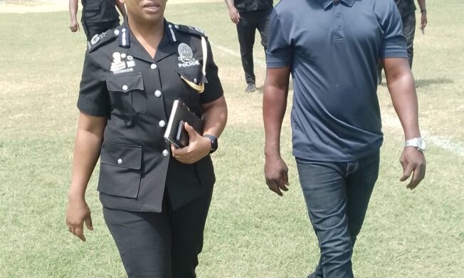 Security Committee Chairperson DCOP Lydia Donkor visits Nsoatre violence scene