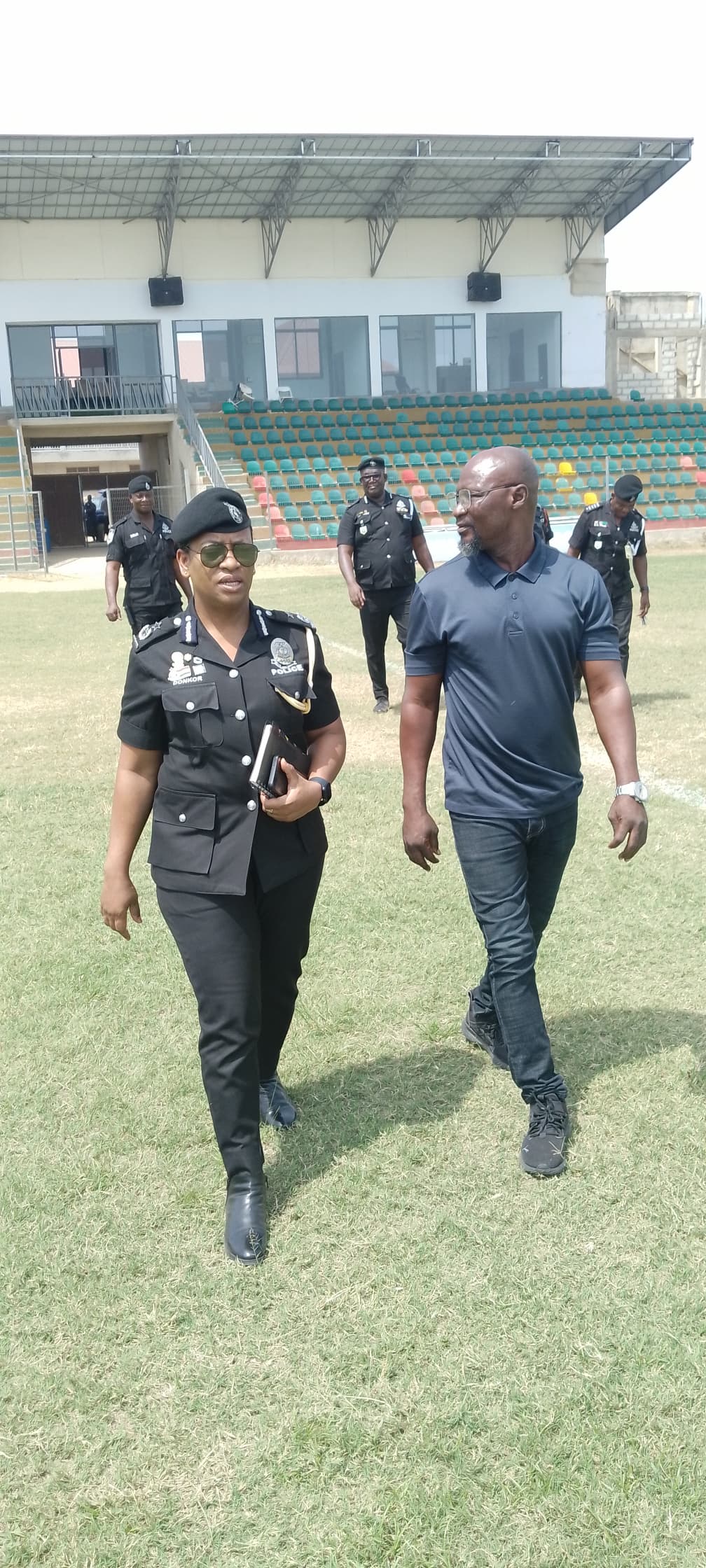 Security Committee Chairperson DCOP Lydia Donkor visits Nsoatre violence scene