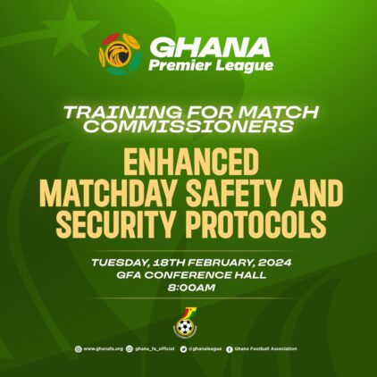 https://www.ghanafa.org/gfa-to-hold-training-for-match-commissioners-on-the-enhanced-matchday-safety-and-security-protocols