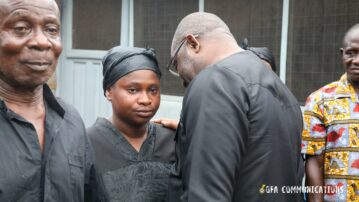 President Kurt E.S Okraku visits family of late Kotoko fan Nana Pooley, mourns with widow