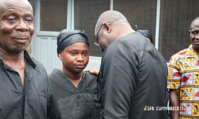 President Kurt E.S Okraku visits family of late Kotoko fan Nana Pooley, mourns with widow