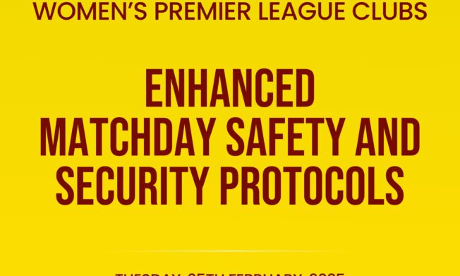 Women’s Premier League clubs to train on Enhanced Matchday Safety and Security Protocols on Tuesday