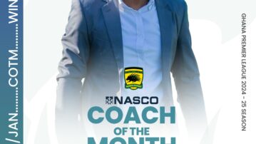 Dr. Prosper Narteh Ogum wins NASCO Premier League Coach of the month award