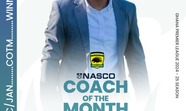 Dr. Prosper Narteh Ogum wins NASCO Premier League Coach of the month award