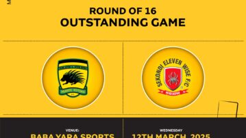 Date for Kotoko- Eleven Wise outstanding MTN FA Cup Round of 16 announced