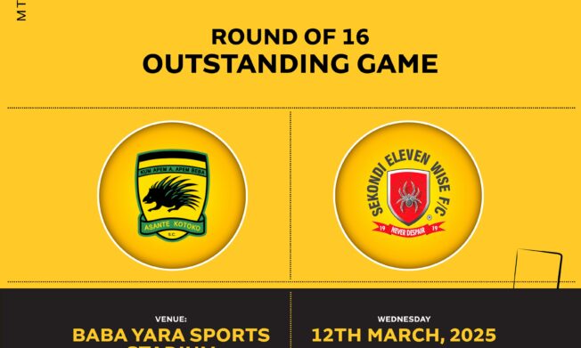 Date for Kotoko- Eleven Wise outstanding MTN FA Cup Round of 16 announced