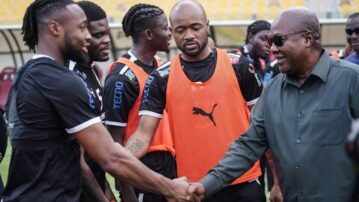 His Excellency John Dramani Mahama pays morale boosting visit to Black Stars ahead of FIFA World Cup qualifiers