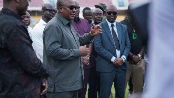 PHOTOS: His Excellency President John Dramani Mahama visits Black Stars