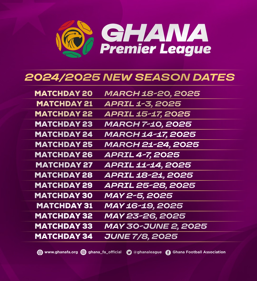 Ghana Premier League Calendar Updated After Unexpected Break