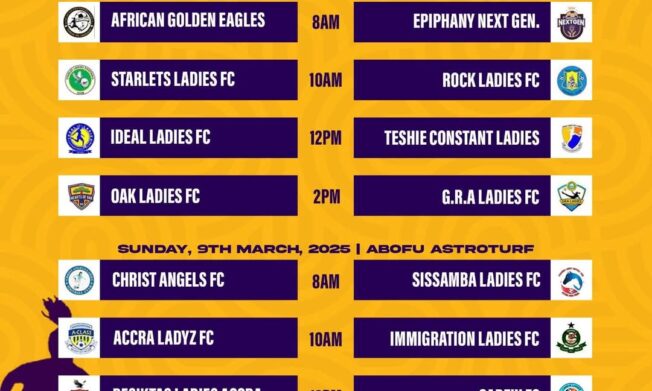 GA RFA Women’s Division One FA Cup Kicks Off on Saturday, March 8