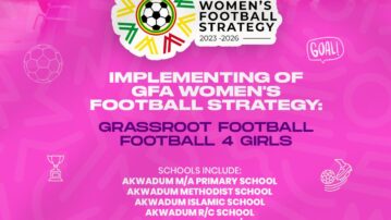 Football4Girls project launches in Akwadum in the Eastern region on Friday, March 28