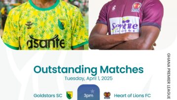 Premier League: Gold Stars battle Heart of Lions; Medeama host Basake Holy Stars in Western derby today