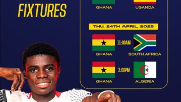 U-15 boys’ fixtures and kick-off times for CAF African Schools Football Championship