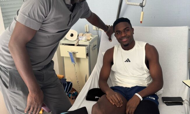 Black Stars coach Otto Addo visits injured Ernest Nuamah