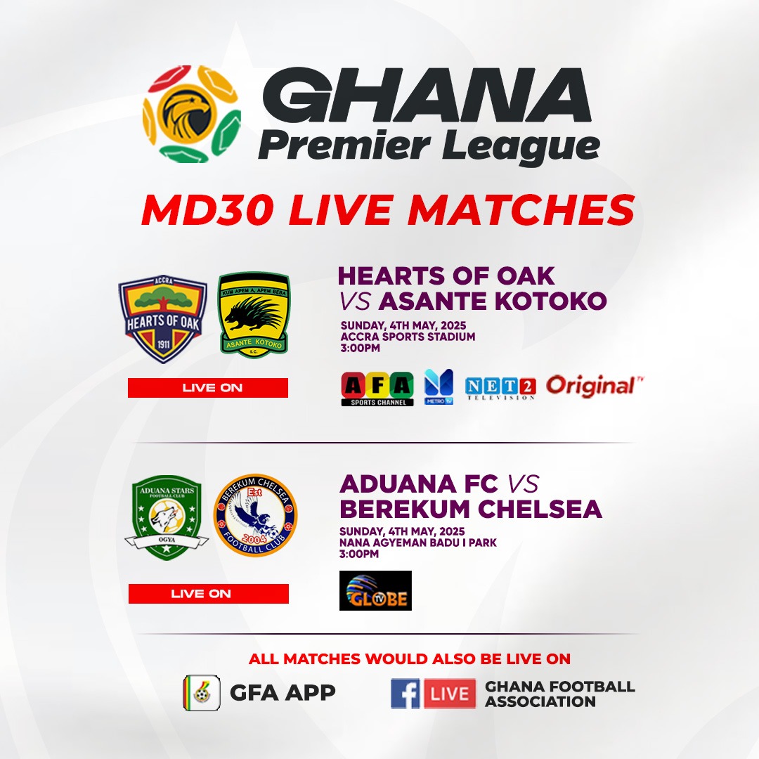 TV schedule for Premier League Matchday 30 announced
