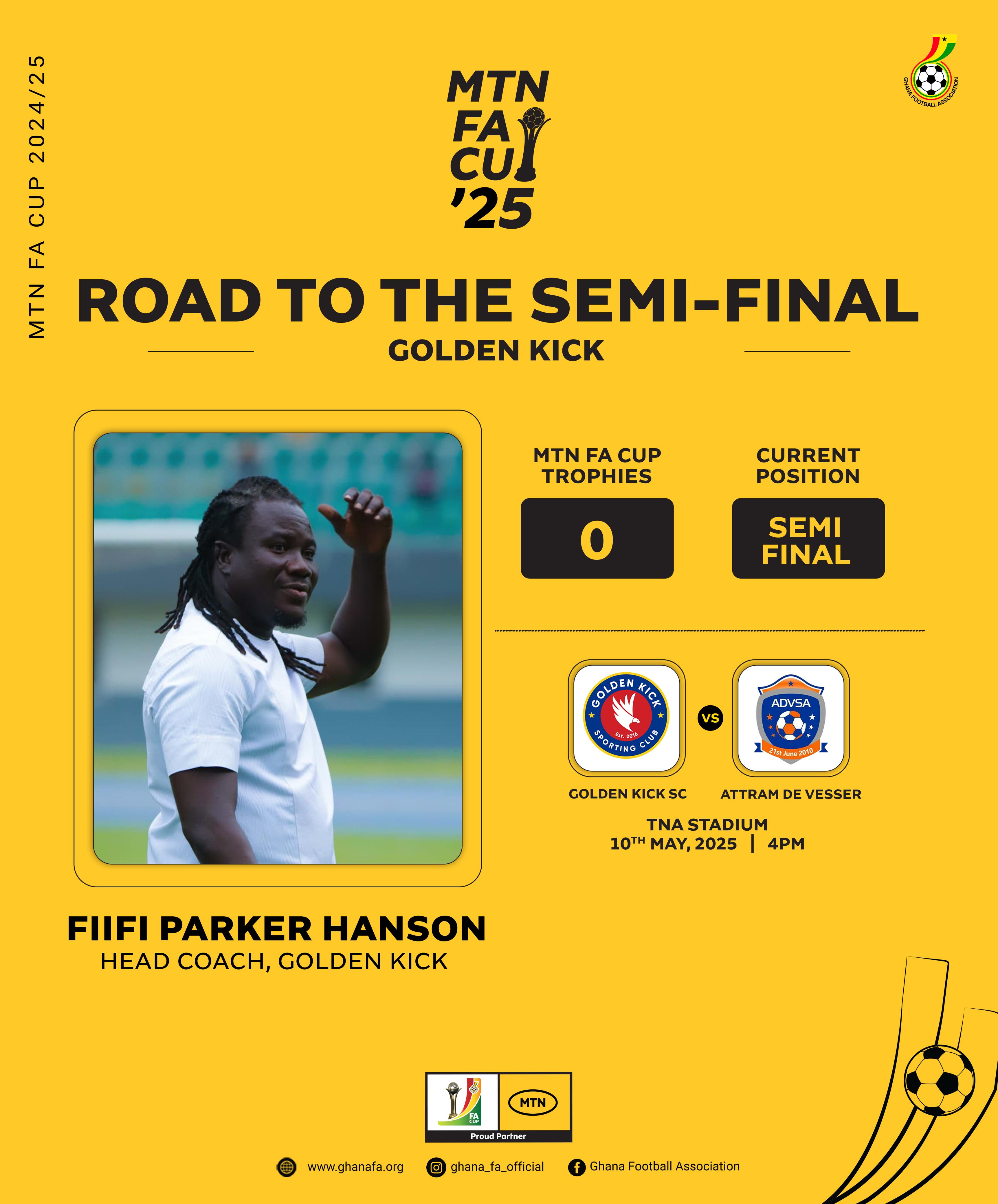 MTN FA Cup: Profile of Golden Kick head coach Fiifi Parker Hanson