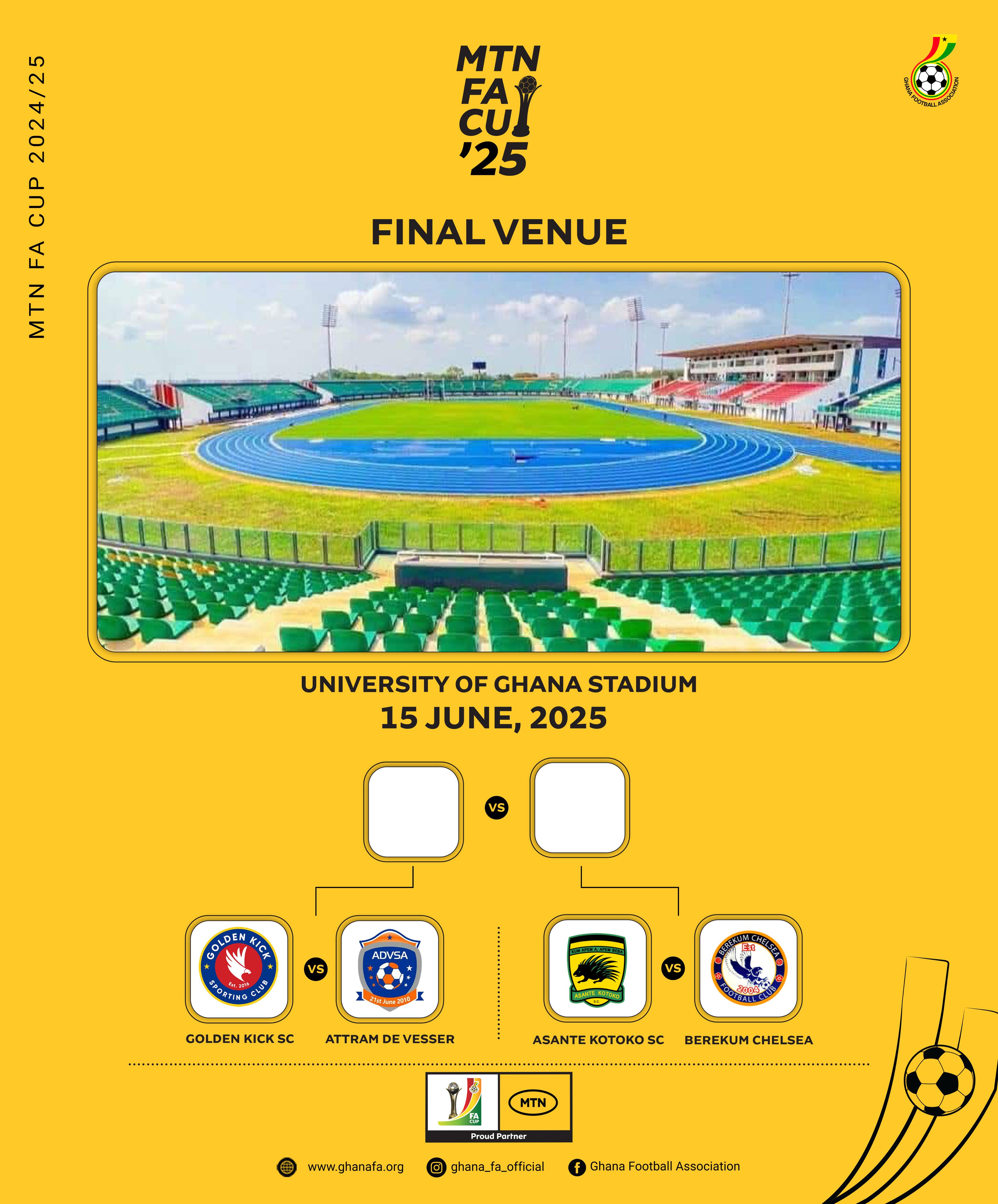 University of Ghana Stadium to host MTN FA Cup Final on June 15