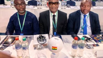 Vice President Mark Addo, Samuel Aboabire, Prosper Harrison Addo attend 75th FIFA Congress in Paraguay