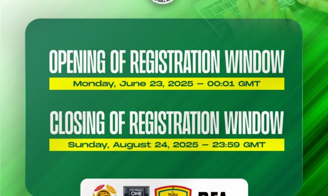 2025/26 SEASON REGISTRATION WINDOW OPENS FOR ALL CLUBS ON JUNE 23, 2025