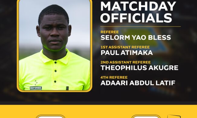 Selorm Yao Bless appointed as Referee for Golden Kick vs. Asante Kotoko MTN FA Cup final