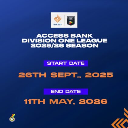 https://www.ghanafa.org/2025-26-division-one-league-to-kick-off-on-weekend-of-september-26