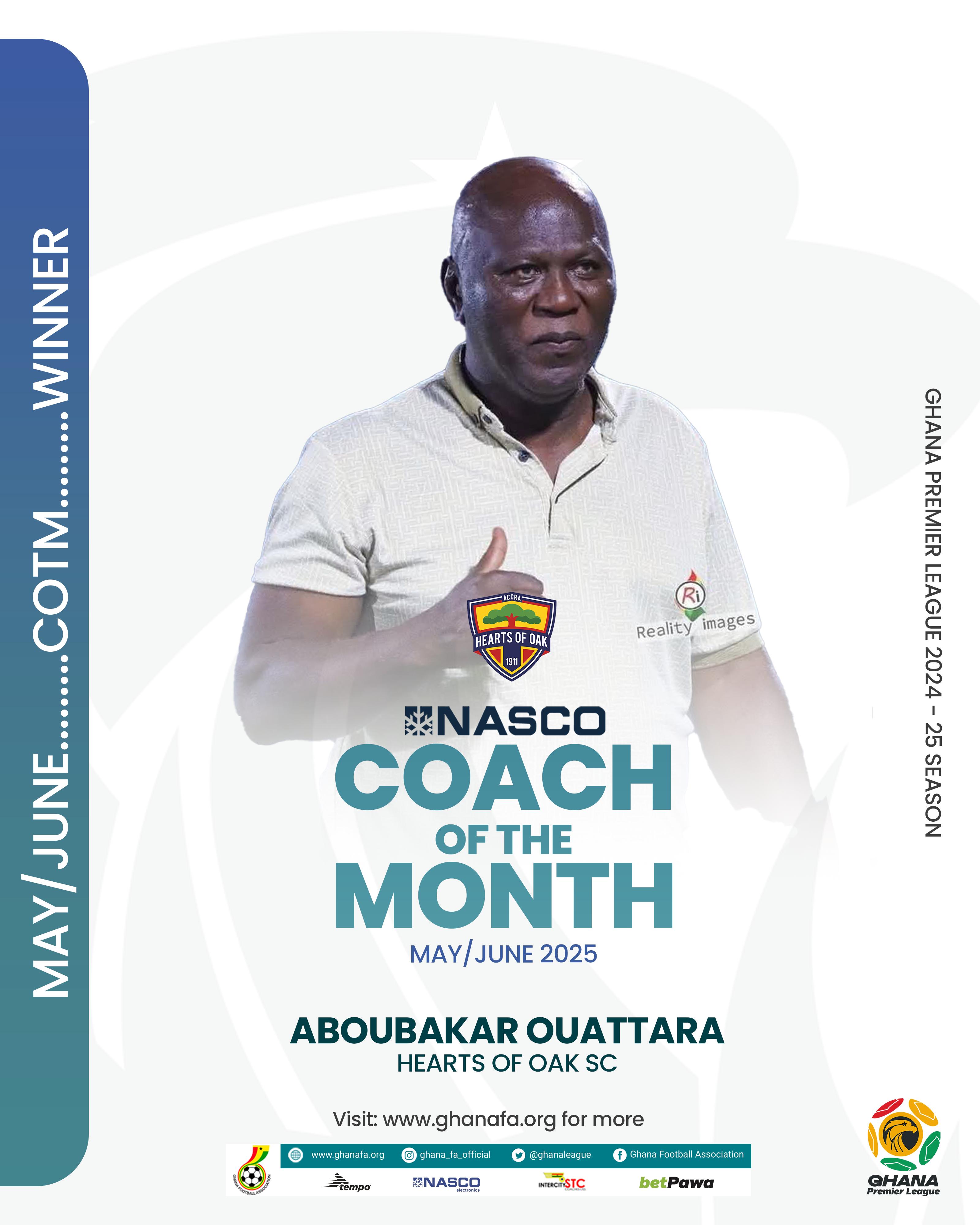 Aboubakar Ouattara wins May/June NASCO coach of the month