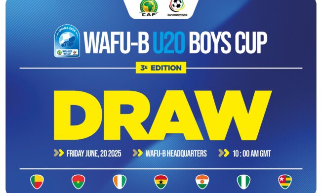 WAFU B U-20 Cup of Nations draw takes place on Friday, June 20