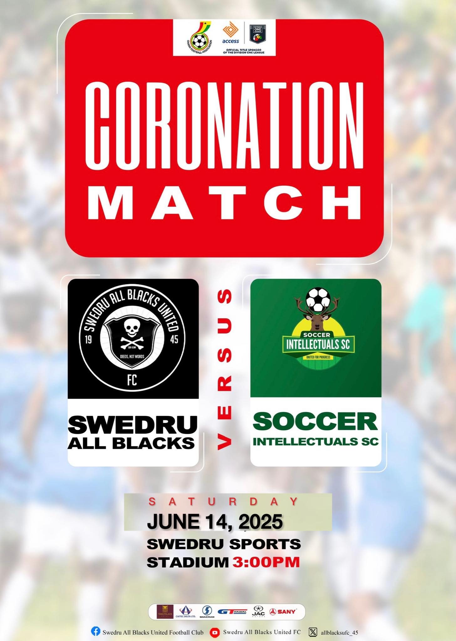 Swedru All Blacks set for glorious Coronation on Saturday