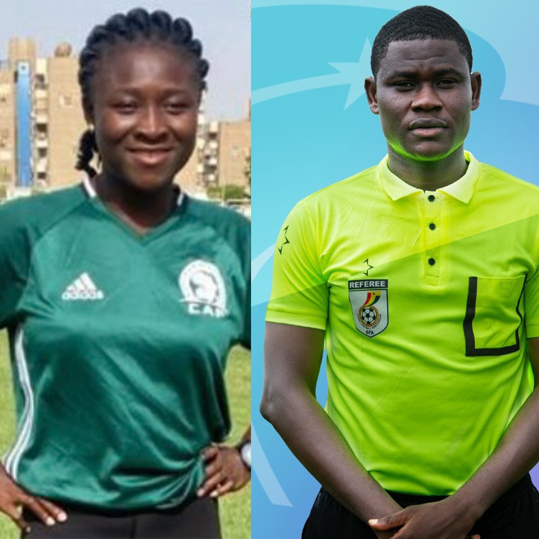 Ghanaian referees Selorm Yao Bless and Patricia Kyeraa appointed for 2025 WAFU B U-20 Boys Cup 