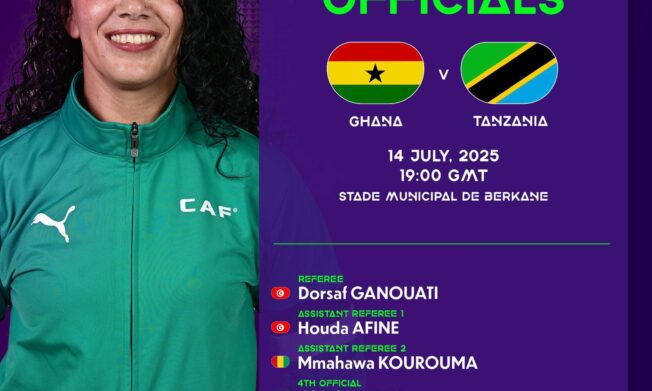 Tunisia's Dorsaf Ganouati to referee Ghana vs. Tanzania clash