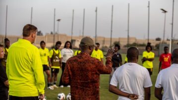 Sports and Recreation Minister Kofi Adams visits Black Queens ahead of WAFCON third-place clash