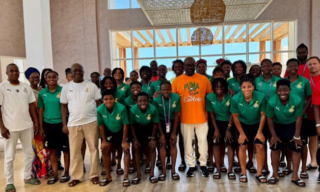 President Simeon-Okraku motivates Black Queens ahead of TotalEnergies Women’s Africa Cup of Nations opener against South Africa