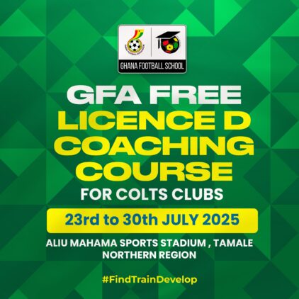 https://www.ghanafa.org/free-licence-d-coaching-course-for-colts-coaches-set-for-july-23-30-in-the-northern-region