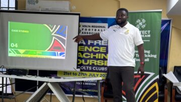 Free License D Coaches Trained on Safeguarding, Player Protection and Integrity Awareness in the Volta Region